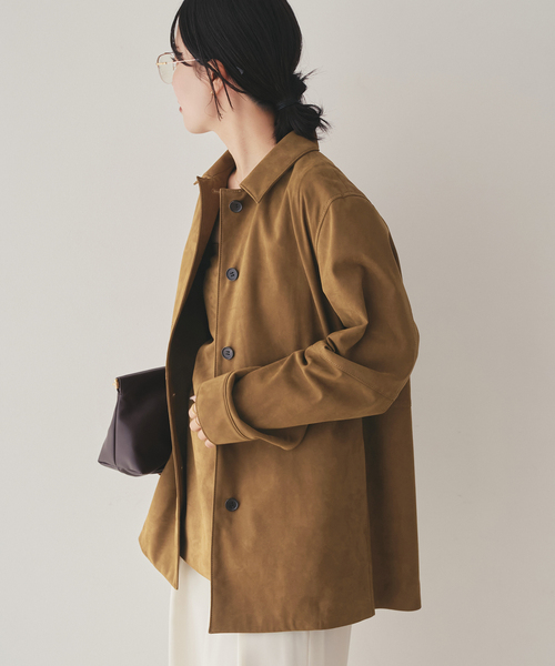 plage（プラージュ）の「Suede like シャツブルゾン（その他アウター・レディース・キャメル・36/38）」の11枚目の写真