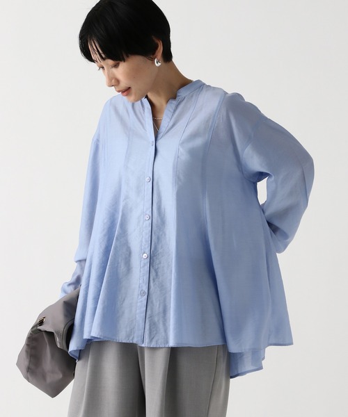 Elura(エルーラ)の「セミシアタックブラウス/654105(シャツ/ブラウス・レディース・ライトブルー/ネイビー/ホワイト・FREE)」の8枚目の写真