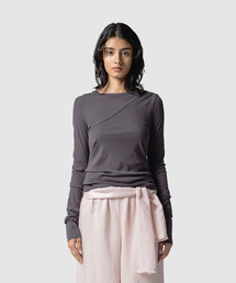 And A（アンドエー）の「muller of yoshiokubo ミュラーオブヨシオクボ / 2 LAYER LONG SLEEVE TOPS 2WAYレイヤーロングスリーブトップス / MLS26104B（Tシャツ/カットソー）」