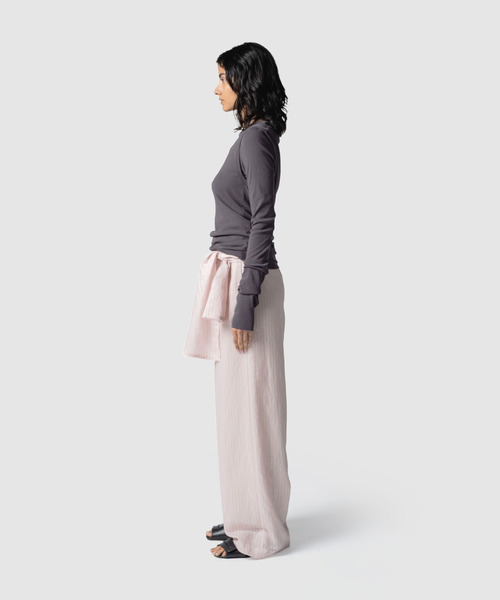 muller of yoshiokubo（ミュラーオブヨシオクボ）の「muller of yoshiokubo ミュラーオブヨシオクボ / 2 LAYER LONG SLEEVE TOPS 2WAYレイヤーロングスリーブトップス / MLS26104B（Tシャツ/カットソー・レディース・グレー/グリーン/ホワイト/イエロー・38/36）」の13枚目の写真