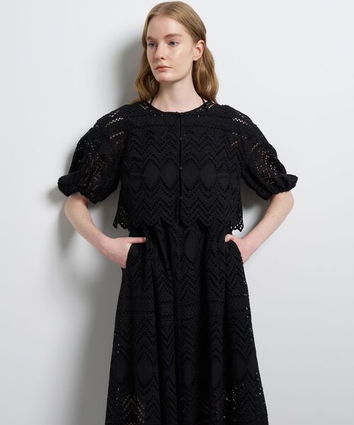 LANVIN en Bleu(ランバンオンブルー)の「エンブロイダリーコットンレースブラウス(シャツ/ブラウス・レディース・オフホワイト/ブラック・38)」の15枚目の写真