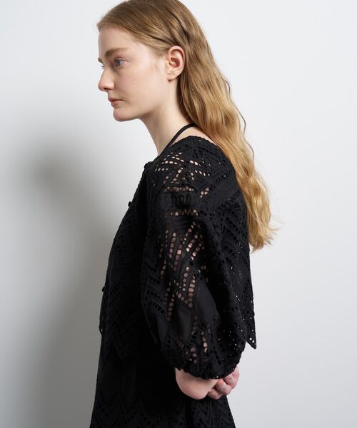 LANVIN en Bleu(ランバンオンブルー)の「エンブロイダリーコットンレースブラウス(シャツ/ブラウス・レディース・オフホワイト/ブラック・38)」の16枚目の写真