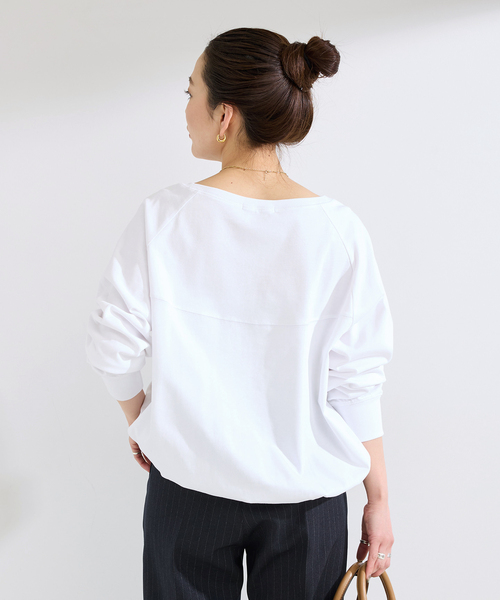 B.C STOCK(ベーセーストック)の「《追加2》手洗い可 / 裾ドロストロンTEE(Tシャツ/カットソー・レディース・ブラック/ウッド/ホワイト・FREE)」の15枚目の写真