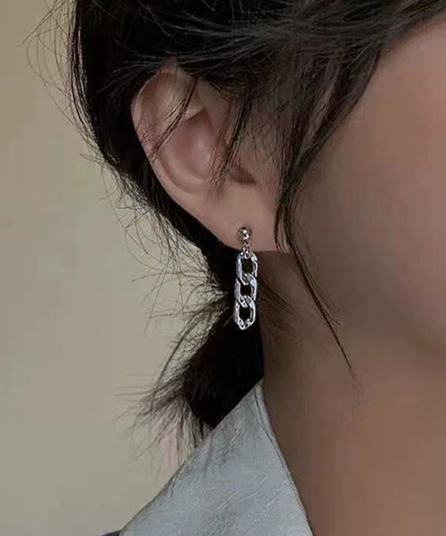 456807】シルバーチェーンピアス(RZ)（ピアス（両耳用））｜mul.（ムル