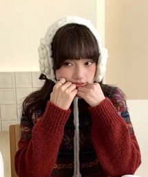Dormiir（ドルミール）の「【Dormiir】フラワーニットイヤーマフ（マフラー）」
