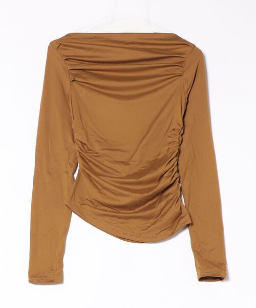 Ritzy(リッツィー)の「シンプル オフショルダー長袖Tシャツ(Tシャツ/カットソー・レディース・グレー/ブラック/イエロー・M)」の6枚目の写真