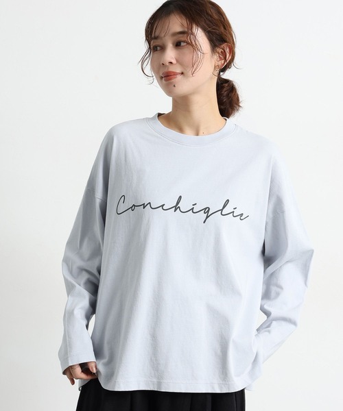 studio CLIP（スタディオクリップ）の「《natural by clip》アソートプリントロングTシャツ2（Tシャツ/カットソー・レディース・ライトブルー/その他2/チャコール/その他1・FREE）」の2枚目の写真