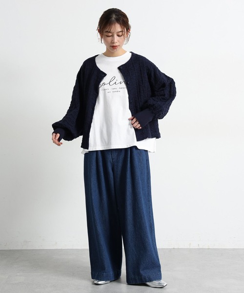 studio CLIP（スタディオクリップ）の「《natural by clip》アソートプリントロングTシャツ2（Tシャツ/カットソー・レディース・ライトブルー/その他2/チャコール/その他1・FREE）」の8枚目の写真