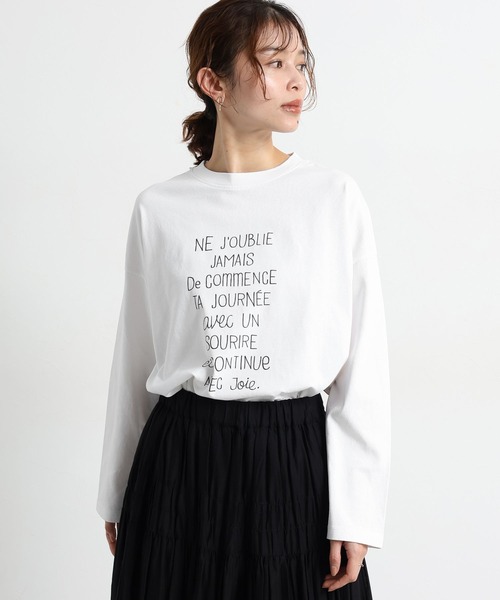 studio CLIP（スタディオクリップ）の「《natural by clip》アソートプリントロングTシャツ2（Tシャツ/カットソー・レディース・ライトブルー/その他2/チャコール/その他1・FREE）」の10枚目の写真