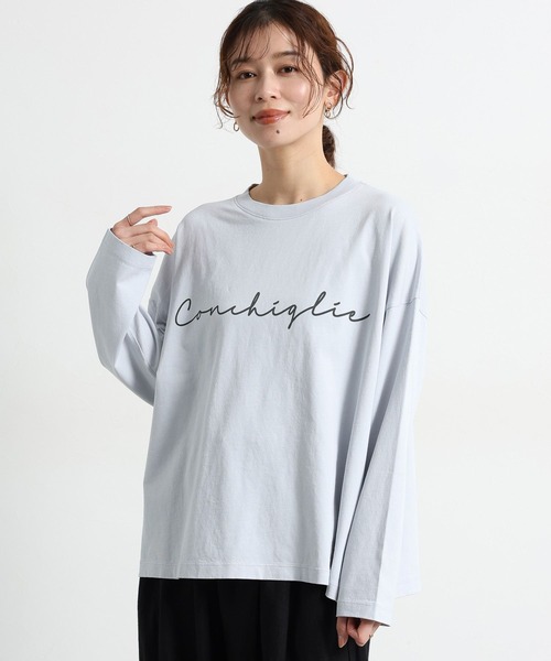 studio CLIP（スタディオクリップ）の「《natural by clip》アソートプリントロングTシャツ2（Tシャツ/カットソー・レディース・ライトブルー/その他2/チャコール/その他1・FREE）」の18枚目の写真