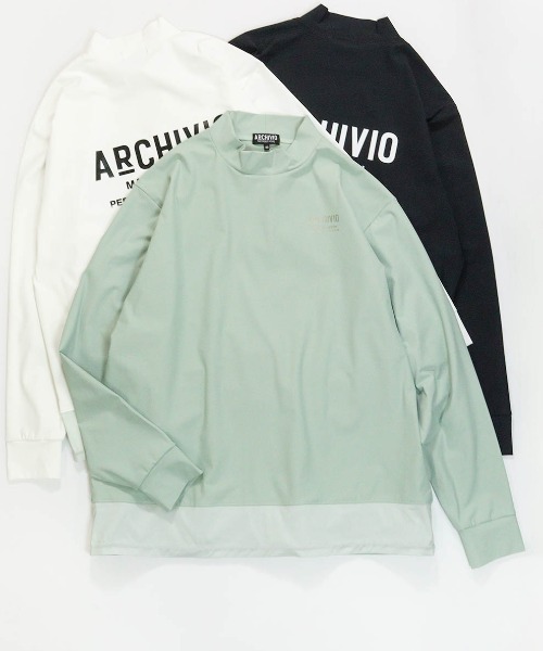 archivio(アルチビオ)の「<MENS>UV冷感裾切替プルオーバー(その他トップス・メンズ・ブラック/ホワイト/ライトグリーン・LL/L/M)」の1枚目の写真