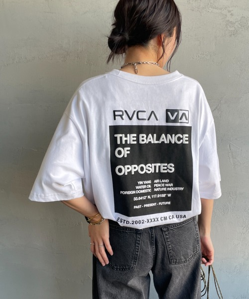 RVCA（ルーカ）の「【WEB限定】[RVCA/ルーカ] DOUBLE BOX バックプリント ショートスリーブＴシャツ（Tシャツ/カットソー・レディース・ブラック/ホワイト/ブルー・M/XL/L）」の2枚目の写真