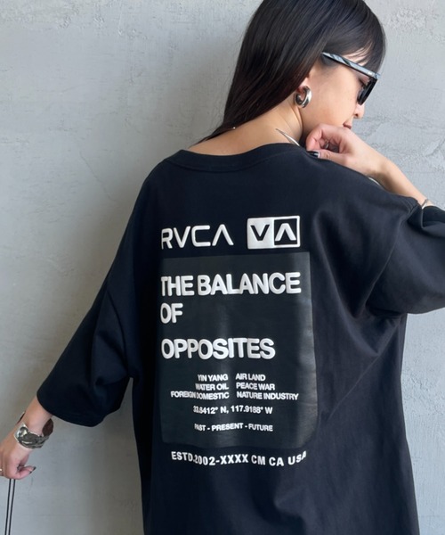 RVCA（ルーカ）の「【WEB限定】[RVCA/ルーカ] DOUBLE BOX バックプリント ショートスリーブＴシャツ（Tシャツ/カットソー・レディース・ブラック/ホワイト/ブルー・M/XL/L）」の7枚目の写真