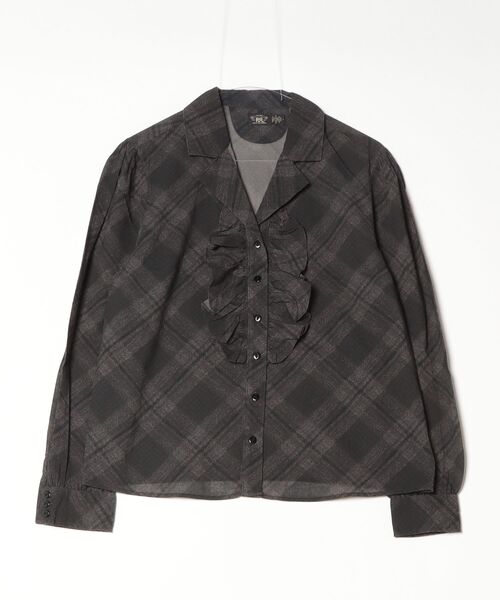 RRL(ダブル アール エル)の「チェックプリント コットン ボイル ブラウス(シャツ/ブラウス・レディース・グレー系・1/2/3/4)」の6枚目の写真