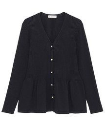 TOKYO SHIRTS | リブ編みフレア Vネック カーディガン(カーディガン/ボレロ)