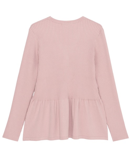 TOKYO SHIRTS（トウキョウシャツ）の「リブ編みフレア Vネック カーディガン（カーディガン/ボレロ・レディース・ピンク/ネイビー・M/L）」の9枚目の写真