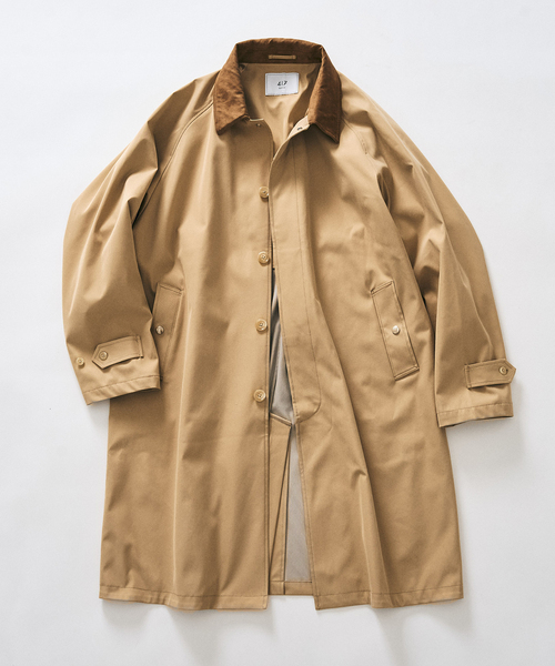 417 EDIFICE(フォーワンセブンエディフィス)の「【Windrisp】コート(ステンカラーコート・メンズ・ベージュ/ネイビー・SMALL/MEDIUM/LARGE)」の2枚目の写真