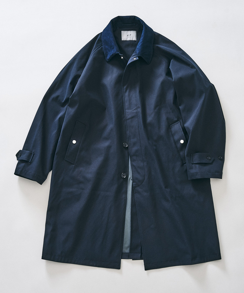 417 EDIFICE(フォーワンセブンエディフィス)の「【Windrisp】コート(ステンカラーコート・メンズ・ベージュ/ネイビー・SMALL/MEDIUM/LARGE)」の1枚目の写真