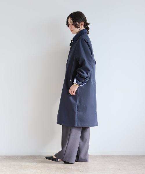 417 EDIFICE(フォーワンセブンエディフィス)の「【Windrisp】コート(ステンカラーコート・メンズ・ベージュ/ネイビー・SMALL/MEDIUM/LARGE)」の4枚目の写真