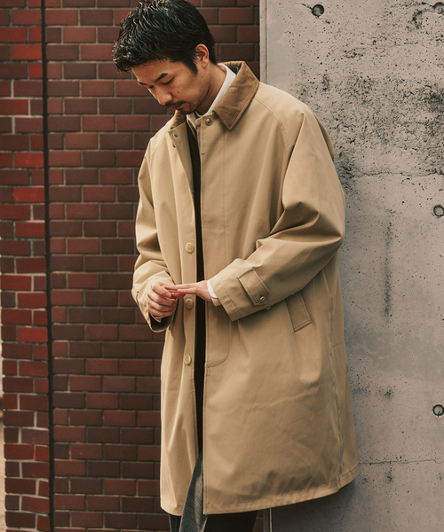 417 EDIFICE(フォーワンセブンエディフィス)の「【Windrisp】コート(ステンカラーコート・メンズ・ベージュ/ネイビー・SMALL/MEDIUM/LARGE)」の14枚目の写真