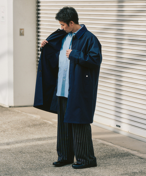 417 EDIFICE(フォーワンセブンエディフィス)の「【Windrisp】コート(ステンカラーコート・メンズ・ベージュ/ネイビー・SMALL/MEDIUM/LARGE)」の17枚目の写真