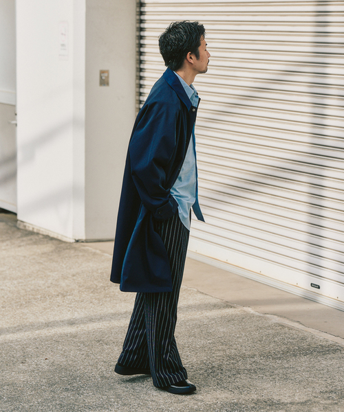 417 EDIFICE(フォーワンセブンエディフィス)の「【Windrisp】コート(ステンカラーコート・メンズ・ベージュ/ネイビー・SMALL/MEDIUM/LARGE)」の18枚目の写真