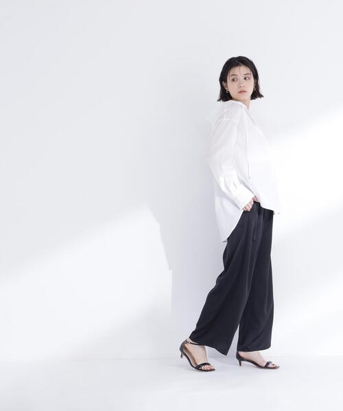 NATURAL BEAUTY BASIC(ナチュラルビューティーベーシック)の「◇フーディーシャツブルゾン(ブルゾン・レディース・ブラック/オフホワイト/ブルー・FREE)」の16枚目の写真