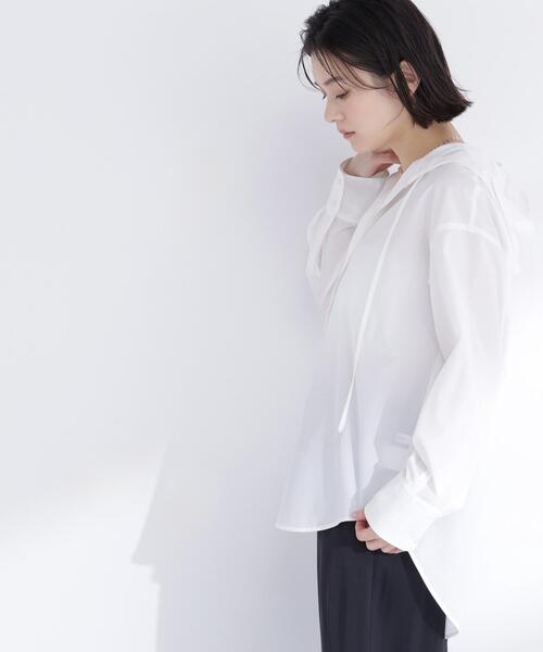 NATURAL BEAUTY BASIC(ナチュラルビューティーベーシック)の「◇フーディーシャツブルゾン(ブルゾン・レディース・ブラック/オフホワイト/ブルー・FREE)」の17枚目の写真