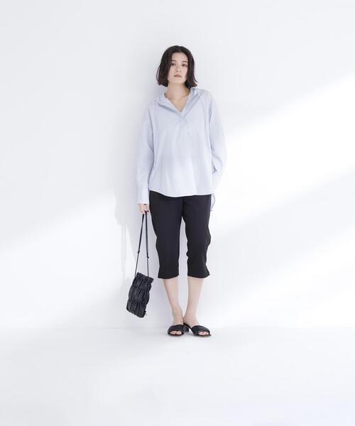 NATURAL BEAUTY BASIC(ナチュラルビューティーベーシック)の「◇フーディーシャツブルゾン(ブルゾン・レディース・ブラック/オフホワイト/ブルー・FREE)」の13枚目の写真