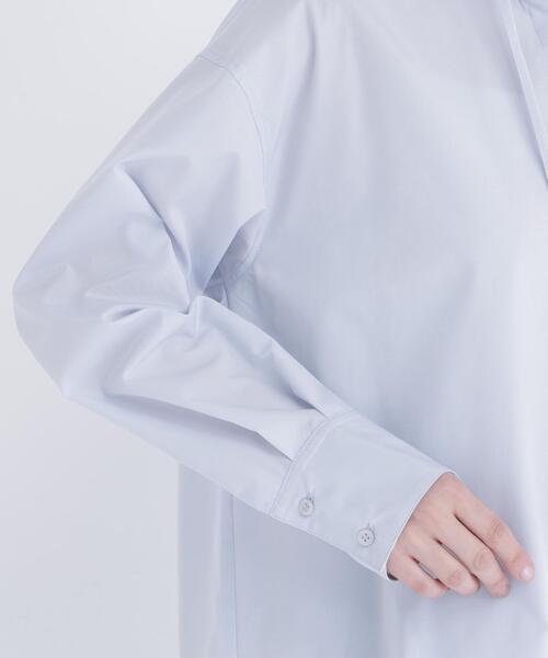 NATURAL BEAUTY BASIC(ナチュラルビューティーベーシック)の「◇フーディーシャツブルゾン(ブルゾン・レディース・ブラック/オフホワイト/ブルー・FREE)」の7枚目の写真