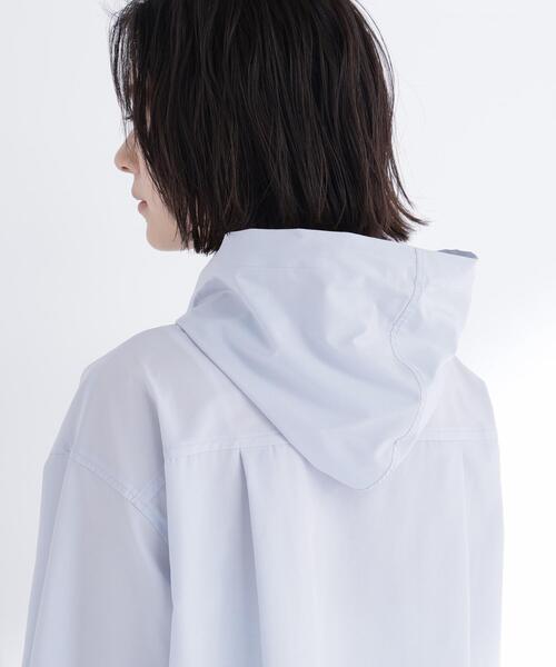 NATURAL BEAUTY BASIC(ナチュラルビューティーベーシック)の「◇フーディーシャツブルゾン(ブルゾン・レディース・ブラック/オフホワイト/ブルー・FREE)」の10枚目の写真