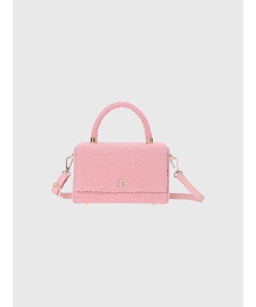 EIMY ISTOIRE（エイミーイストワール）の「ツイードバッグ（ハンドバッグ・レディース・イエロー/アイボリー/ピンク・F）」の6枚目の写真