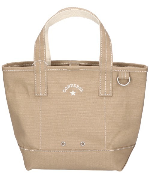 CONVERSE（コンバース）の「【CONVERSE/コンバース】AS CANVAS TOTE BAG S /キャンバスバッグS（トートバッグ・レディース・ベージュ/ネイビー/カーキ/ブラック/オフホワイト/グレー・FREE）」の4枚目の写真