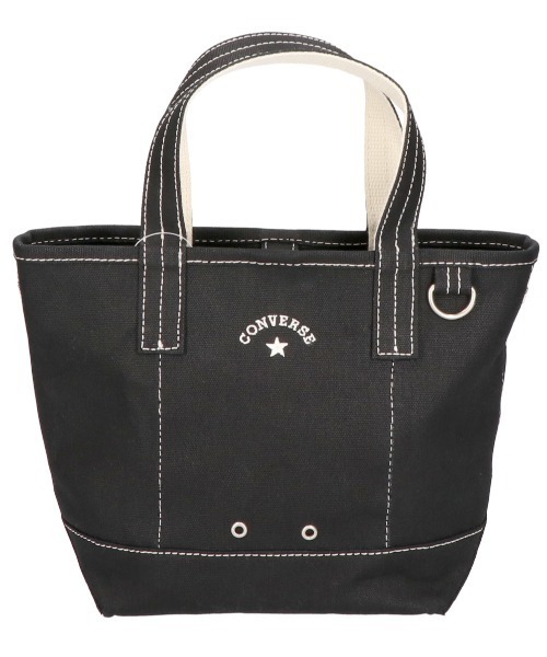 CONVERSE（コンバース）の「【CONVERSE/コンバース】AS CANVAS TOTE BAG S /キャンバスバッグS（トートバッグ・レディース・ベージュ/ネイビー/カーキ/ブラック/オフホワイト/グレー・FREE）」の2枚目の写真
