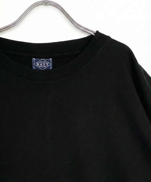 NAVY(ネイビー)の「【NAVY / ネイビー】BCIコットン リラックスフィット 7分袖Tシャツ(Tシャツ/カットソー・メンズ・ブラック/ホワイト/ホワイト系1/グリーン・XL/L/M/S)」の10枚目の写真