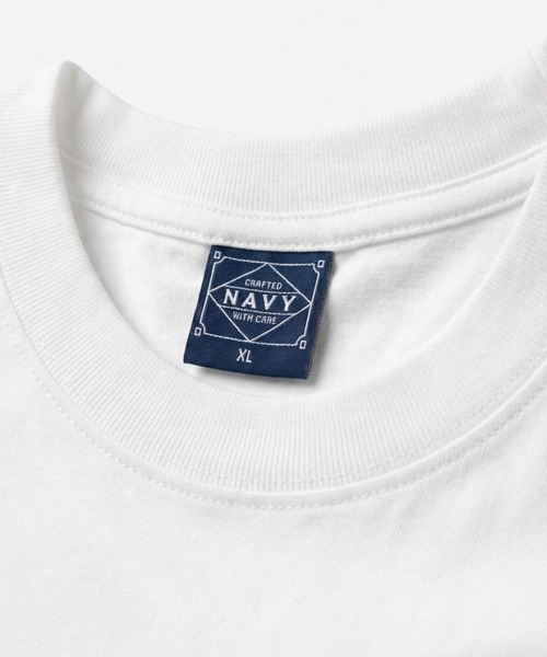 NAVY(ネイビー)の「【NAVY / ネイビー】BCIコットン リラックスフィット 7分袖Tシャツ(Tシャツ/カットソー・メンズ・ブラック/ホワイト/ホワイト系1/グリーン・XL/L/M/S)」の15枚目の写真