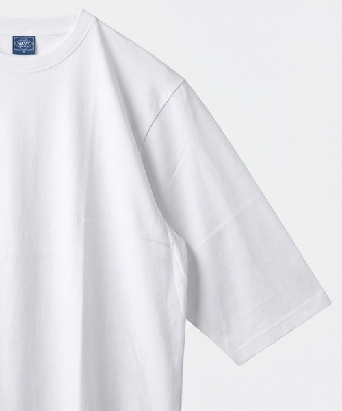 NAVY(ネイビー)の「【NAVY / ネイビー】BCIコットン リラックスフィット 7分袖Tシャツ(Tシャツ/カットソー・メンズ・ブラック/ホワイト/ホワイト系1/グリーン・XL/L/M/S)」の14枚目の写真