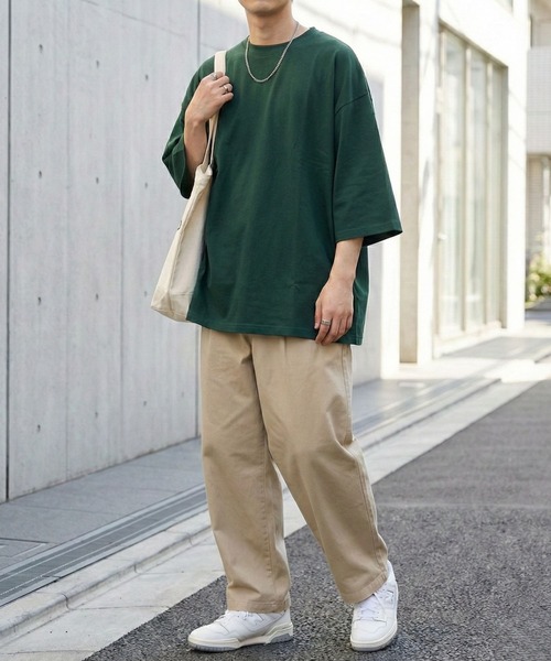 NAVY(ネイビー)の「【NAVY / ネイビー】BCIコットン リラックスフィット 7分袖Tシャツ(Tシャツ/カットソー・メンズ・ブラック/ホワイト/ホワイト系1/グリーン・XL/L/M/S)」の19枚目の写真