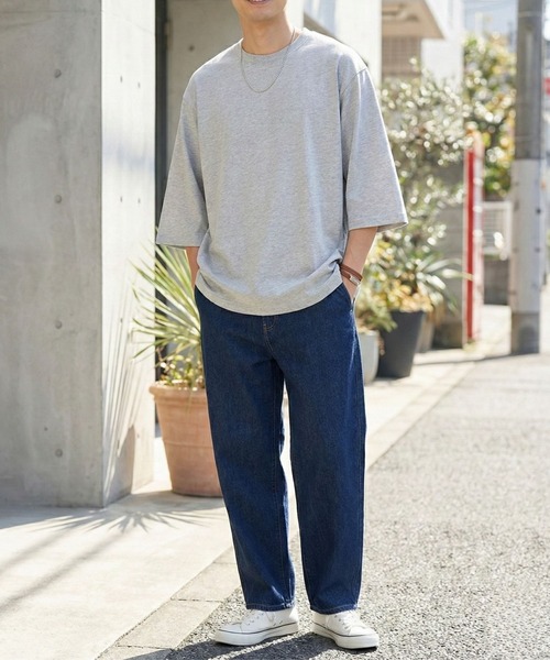 NAVY(ネイビー)の「【NAVY / ネイビー】BCIコットン リラックスフィット 7分袖Tシャツ(Tシャツ/カットソー・メンズ・ブラック/ホワイト/ホワイト系1/グリーン・XL/L/M/S)」の17枚目の写真