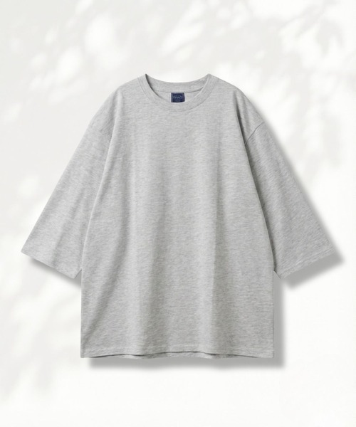 NAVY(ネイビー)の「【NAVY / ネイビー】BCIコットン リラックスフィット 7分袖Tシャツ(Tシャツ/カットソー・メンズ・ブラック/ホワイト/ホワイト系1/グリーン・XL/L/M/S)」の7枚目の写真