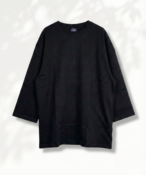 NAVY(ネイビー)の「【NAVY / ネイビー】BCIコットン リラックスフィット 7分袖Tシャツ(Tシャツ/カットソー・メンズ・ブラック/ホワイト/ホワイト系1/グリーン・XL/L/M/S)」の9枚目の写真