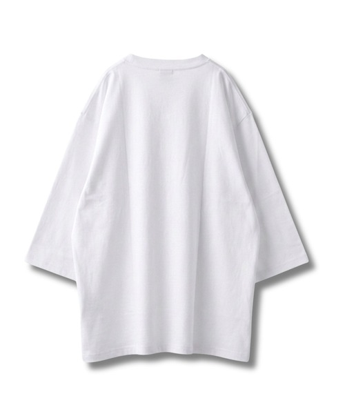 NAVY(ネイビー)の「【NAVY / ネイビー】BCIコットン リラックスフィット 7分袖Tシャツ(Tシャツ/カットソー・メンズ・ブラック/ホワイト/ホワイト系1/グリーン・XL/L/M/S)」の13枚目の写真