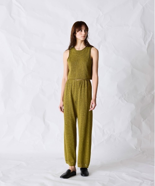 WALANCE（ワランス）の「paper knit 2way top（ベスト・レディース・サンドベージュ/ブラック/オリーブ・FREE）」の7枚目の写真