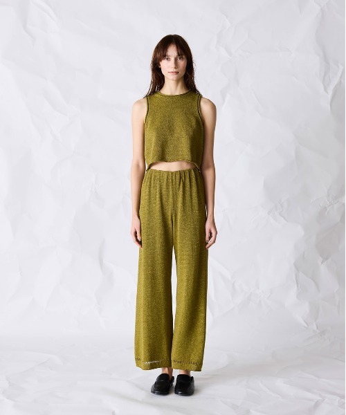 WALANCE（ワランス）の「paper knit 2way top（ベスト・レディース・サンドベージュ/ブラック/オリーブ・FREE）」の15枚目の写真