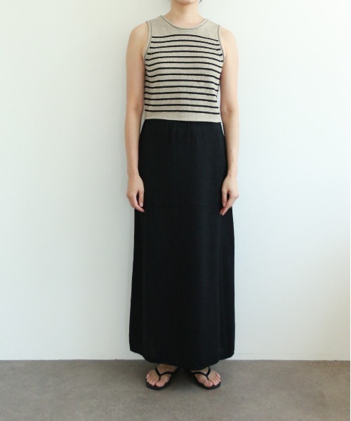 WALANCE（ワランス）の「paper knit 2way top（ベスト・レディース・サンドベージュ/ブラック/オリーブ・FREE）」の21枚目の写真