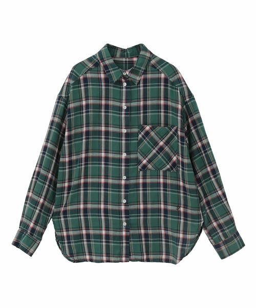 SOFFITTO（ソフィット）の「ビックチェックシャツ（シャツ/ブラウス・レディース・ブルー系その他/グリーン系その他/インディゴブルー・FREE）」の2枚目の写真