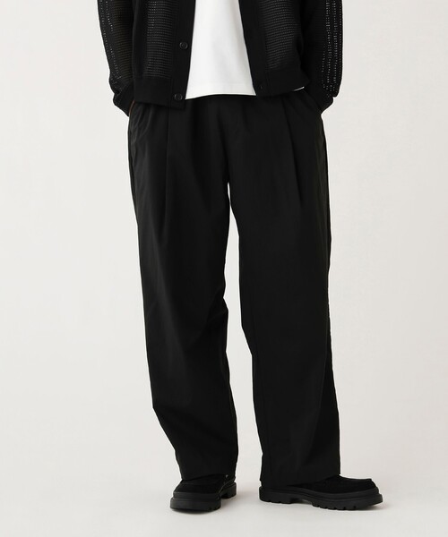 BEAMS HEART（ビームスハート）の「ワンタック ワッシャー ワイドパンツ（その他パンツ・メンズ・ブラック/チャコールグレー・LARGE/MEDIUM/SMALL）」の2枚目の写真