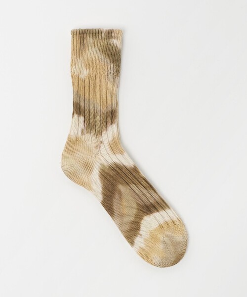 ROTOTO(ロトト)の「<ROTOTO>チャンキー タイダイ クルーソックス(ソックス/靴下・メンズ・ブラウン系/ネイビー/その他1・M)」の2枚目の写真