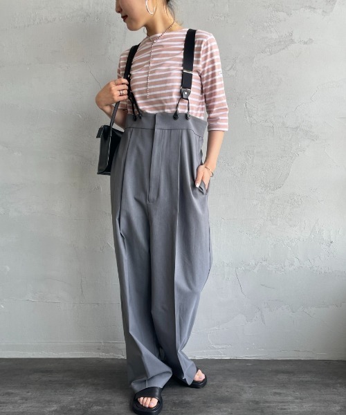 ORCIVAL（オーシバル）の「[ORCIVAL/オーシバル] ボートネック 5分袖カットソー（Tシャツ/カットソー・レディース・ブラック/ホワイト/ピンク/ホワイト×グレー・2）」の8枚目の写真