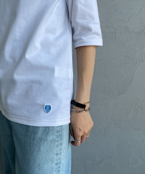 ORCIVAL（オーシバル）の「[ORCIVAL/オーシバル] ボートネック 5分袖カットソー（Tシャツ/カットソー・レディース・ブラック/ホワイト/ピンク/ホワイト×グレー・2）」の17枚目の写真